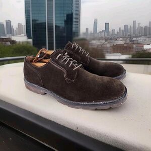 Orvis Men's Dark Brown Suede Leather Oxford US 10.5 M Lace Up Derby Shoes